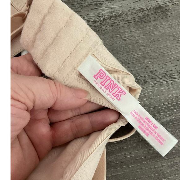 VS Pink Bra Beige 38DD Underwire - Picture 5 of 12